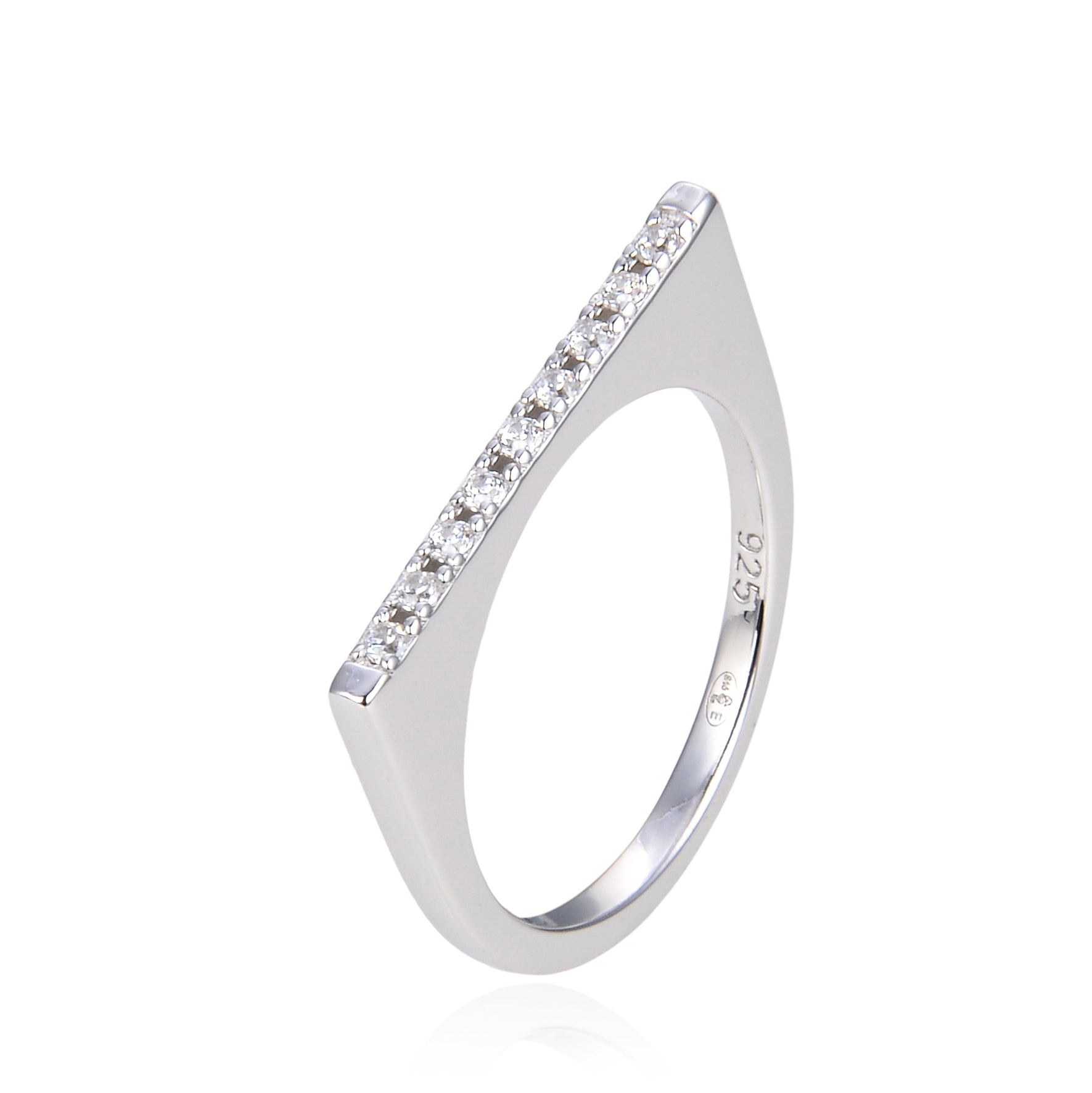 BAGUE LIGNE PAVÉE