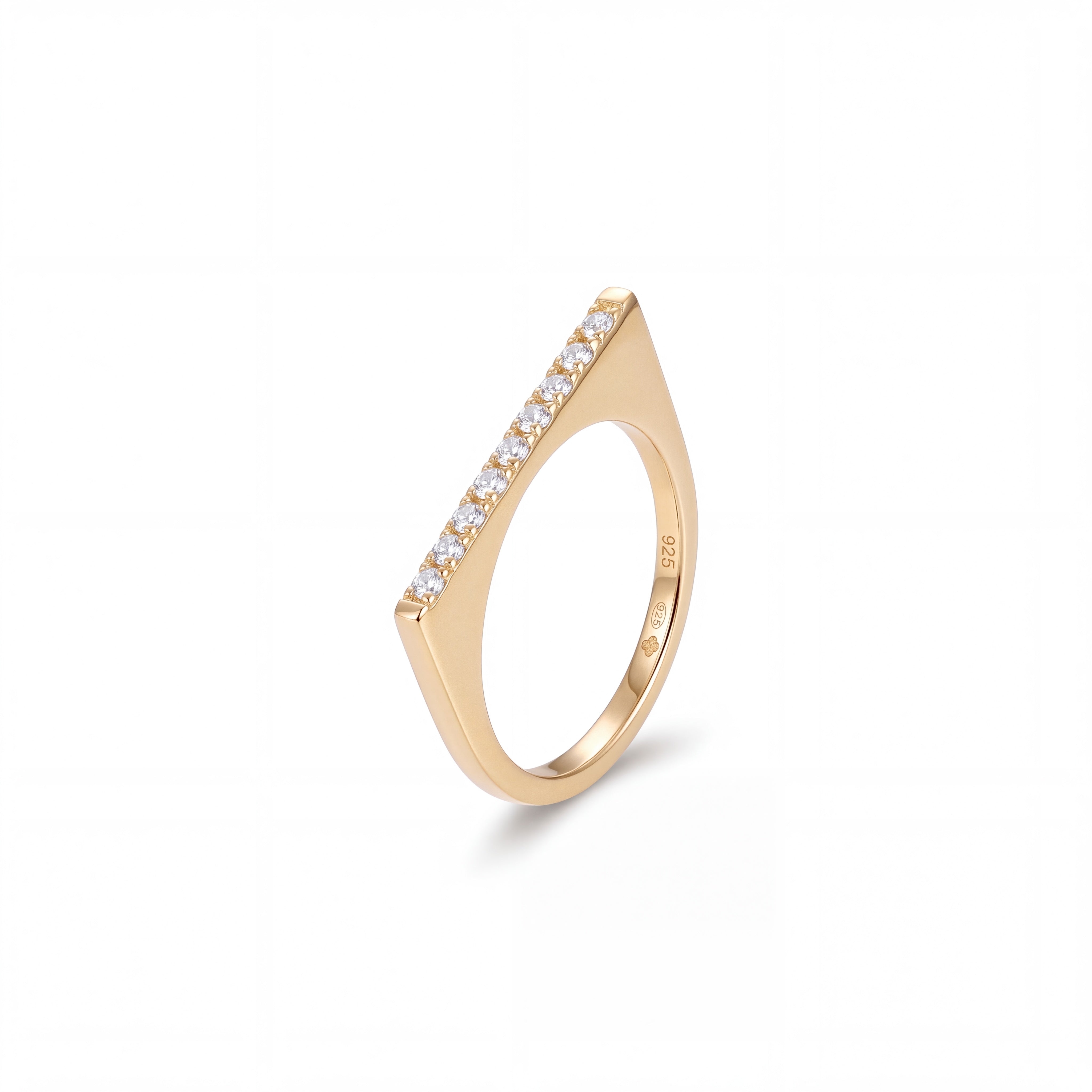 BAGUE LIGNE PAVÉE