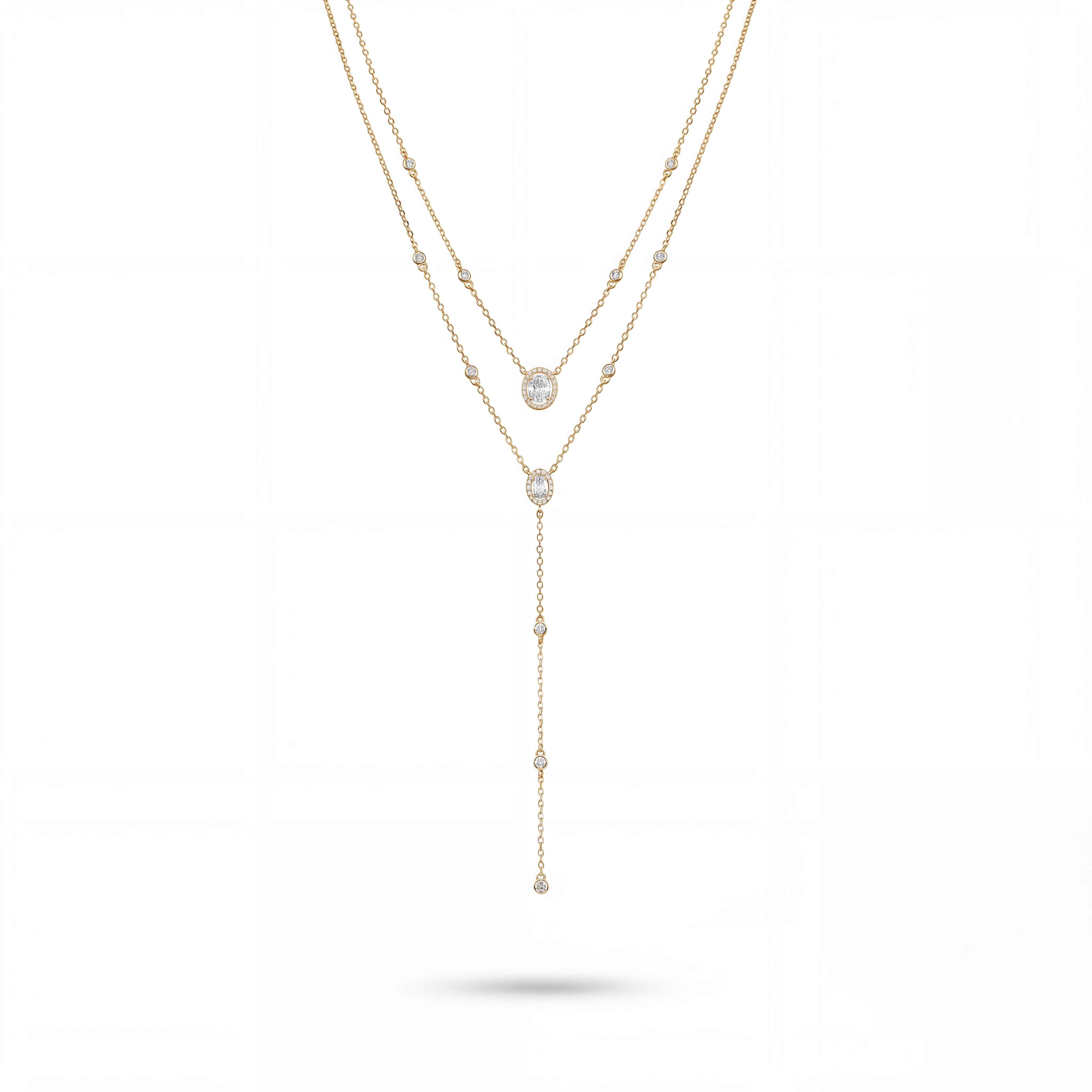 DOUBLE ROW OVAL NECKLACE