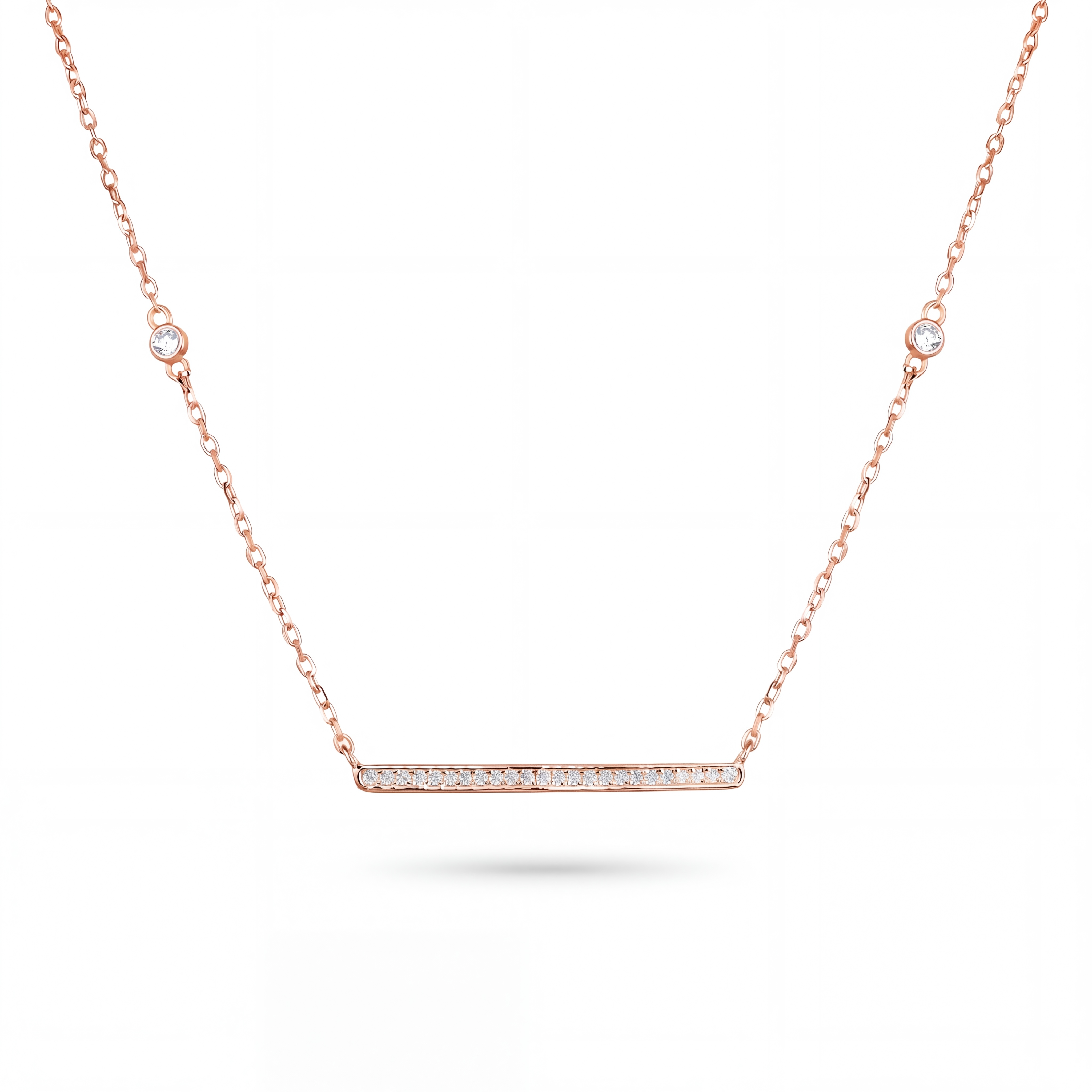 COLLIER BARRE PAVÉE