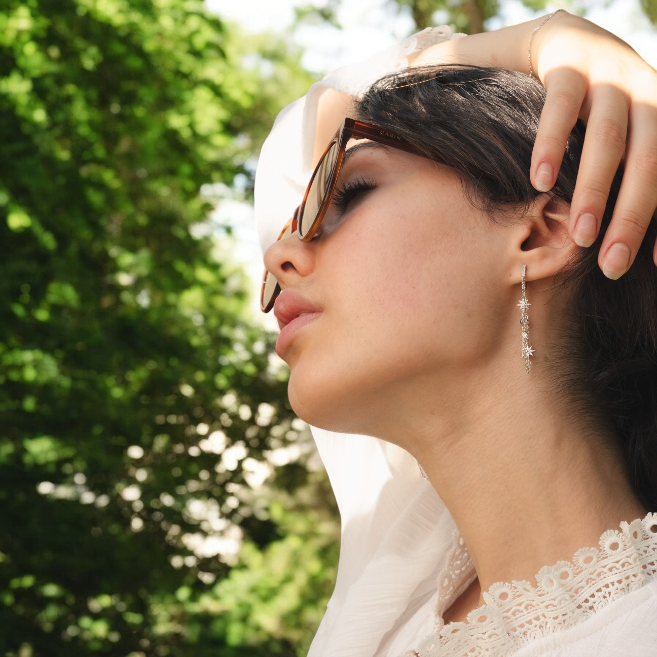 SNOWFLAKE CHAIN ​​EARRINGS