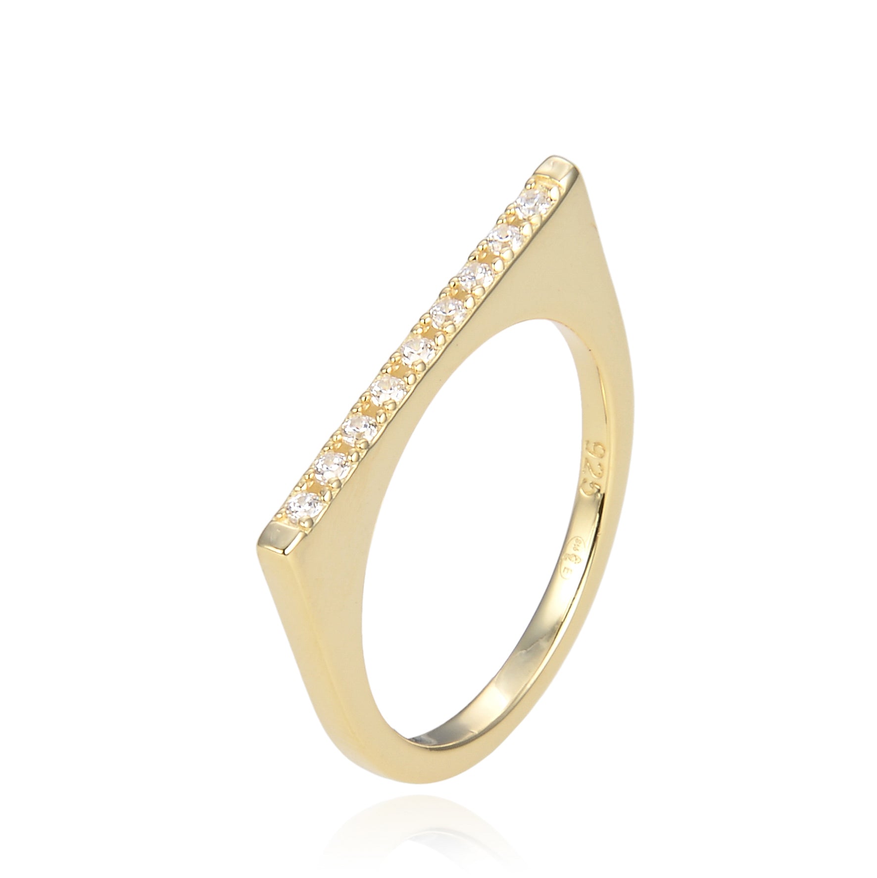 BAGUE LIGNE PAVÉE