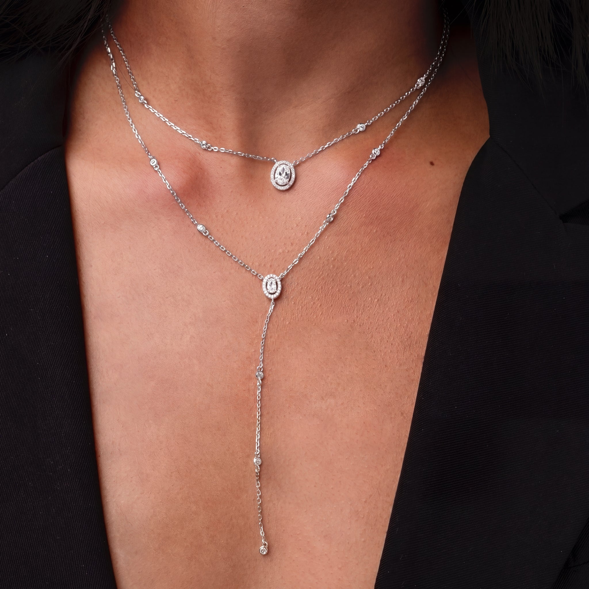 DOUBLE ROW OVAL NECKLACE