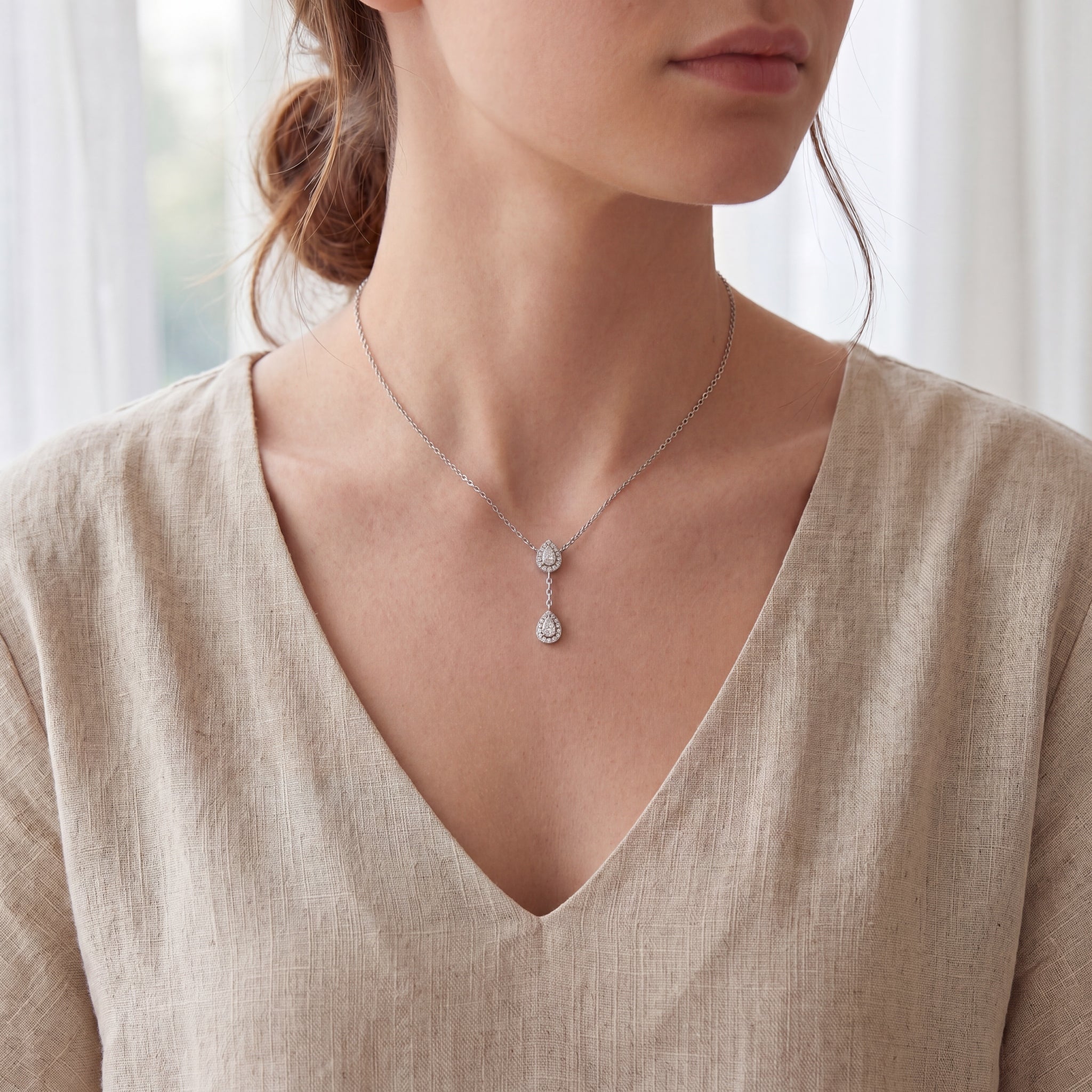 COLLIER DOUBLE POIRE