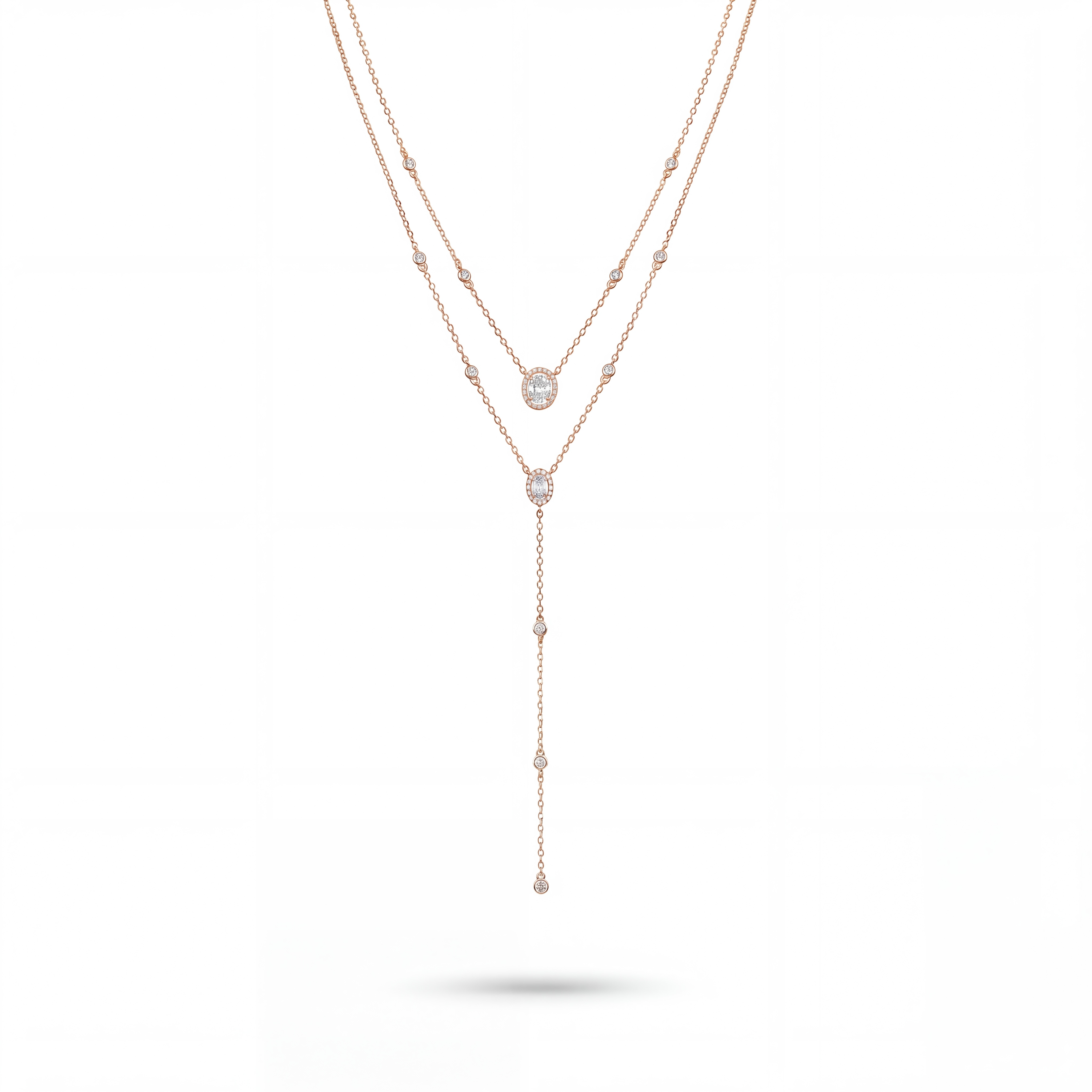 DOUBLE ROW OVAL NECKLACE