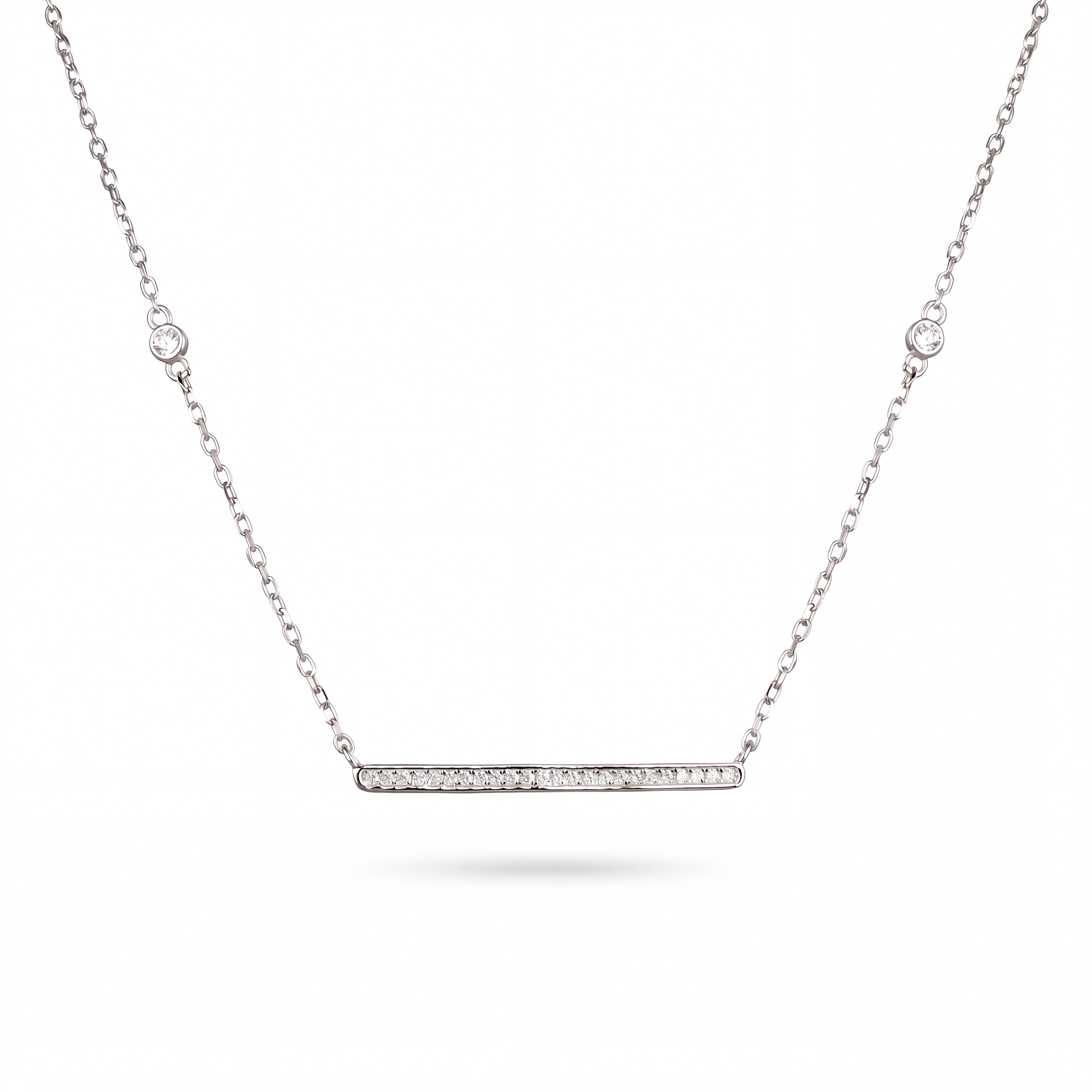 COLLIER BARRE PAVÉE