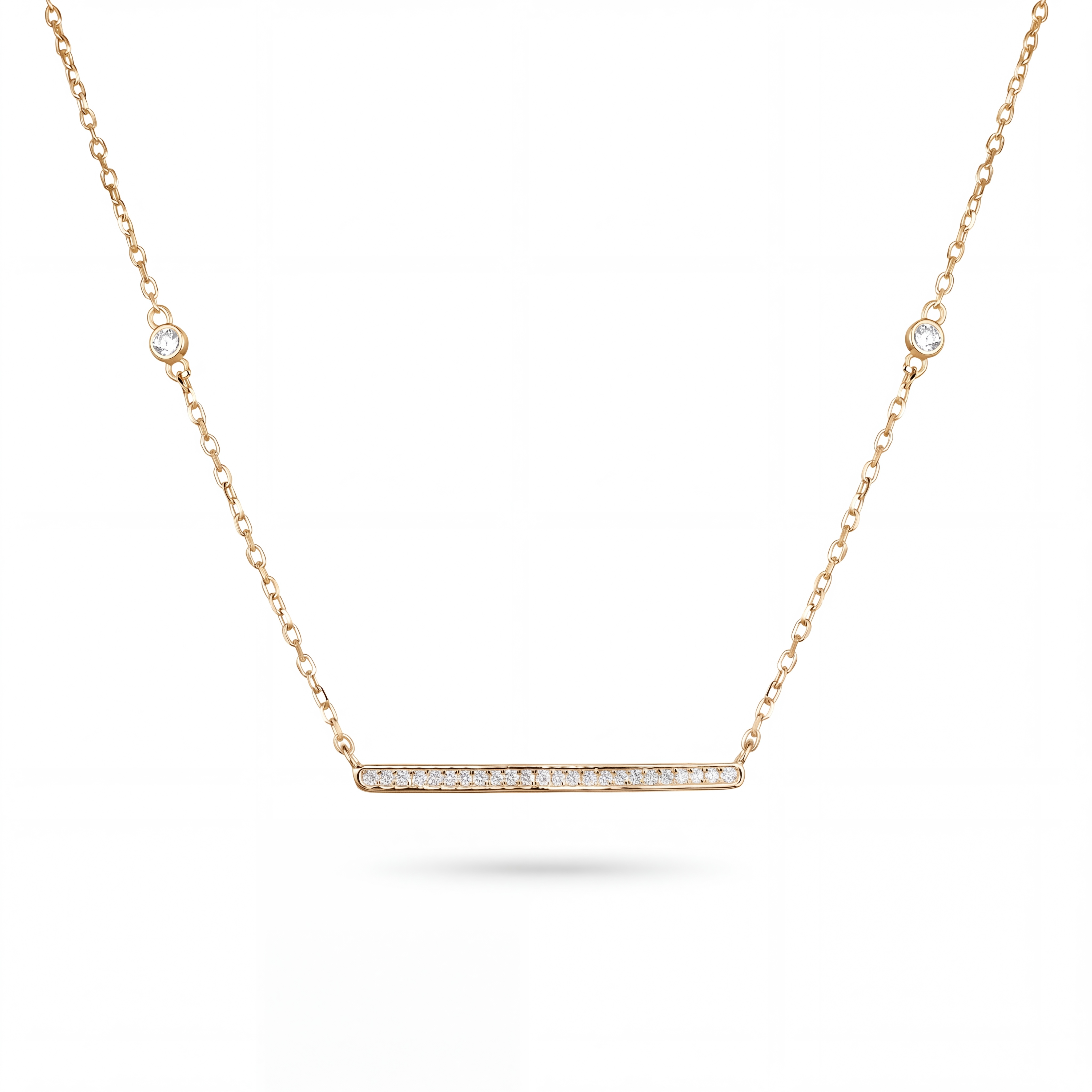 COLLIER BARRE PAVÉE